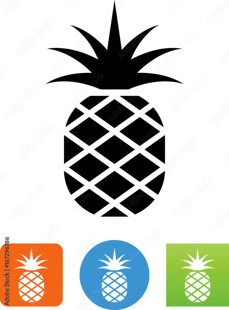 Obraz premium Pineapple Fruit Icon - Illustration