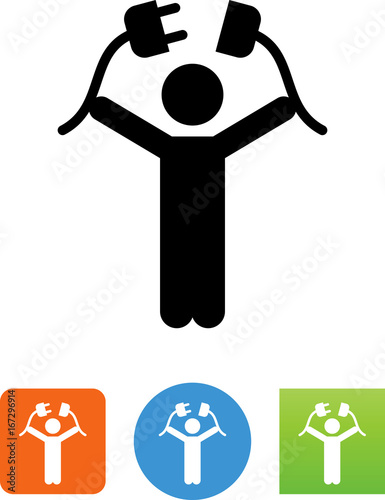 Plugged In Icon - Illustration