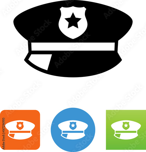 Policeman's Hat Icon - Illustration