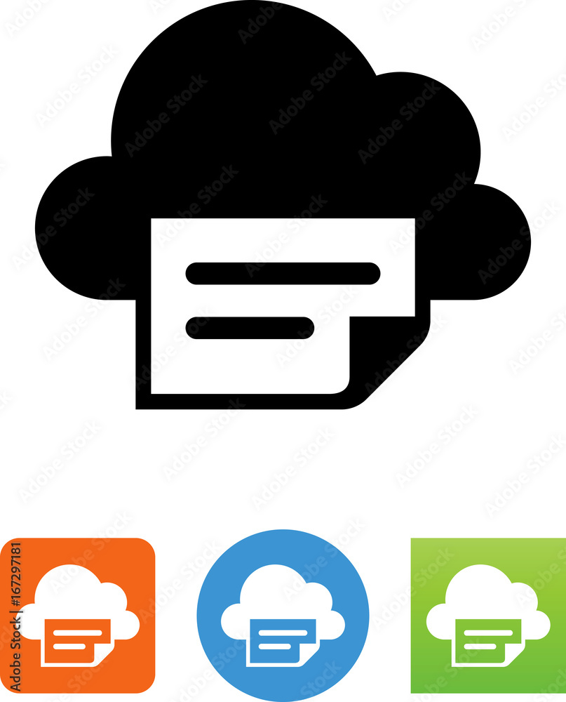 Print From The Cloud Icon - Illustration Print From The Cloud Icon - Illustration