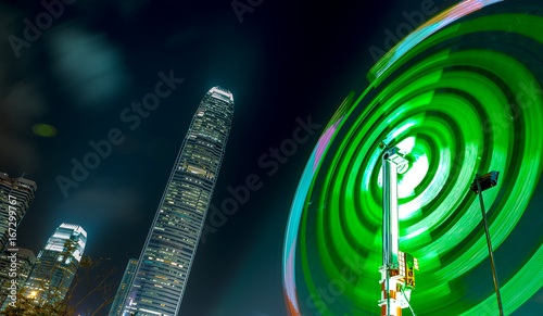 Canvas Print Hong Kong cityscape at night