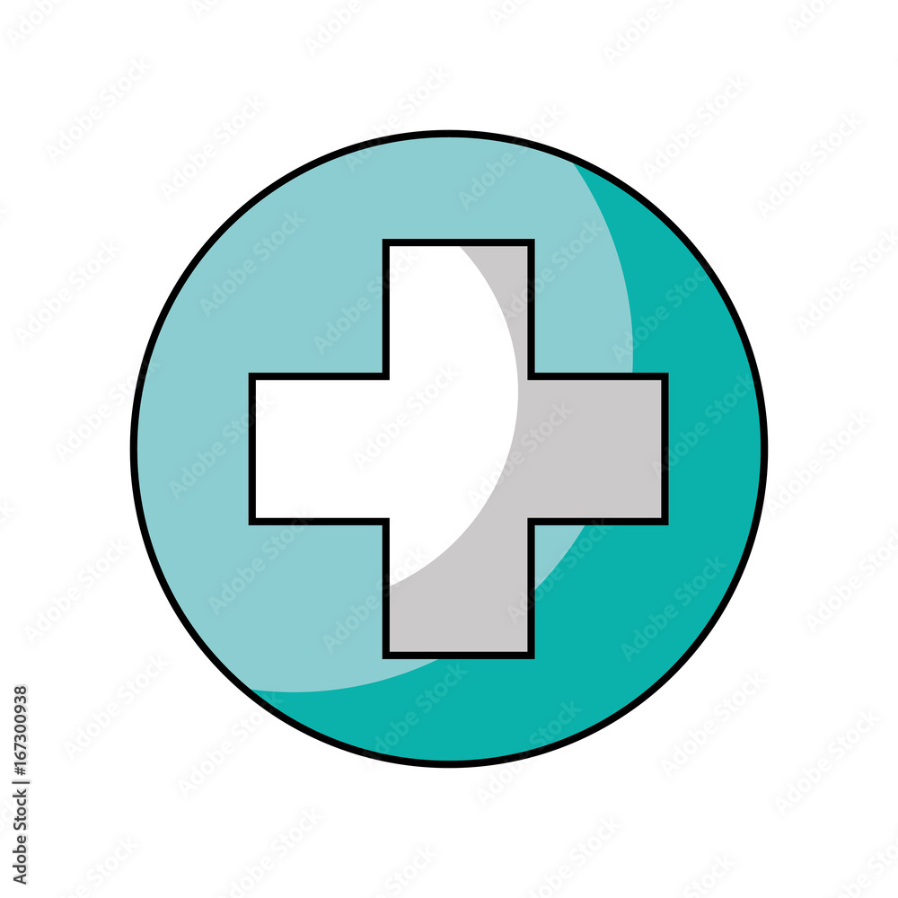 Fototapeta premium medical cross isolated icon vector illustration design