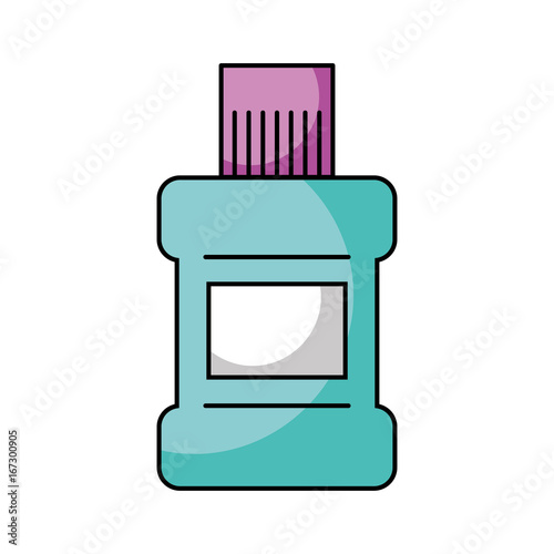 mouthwash bottle isolated icon vector illustration design