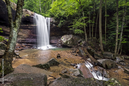 Cucumber Falls in Ohiopyle State Park in the Laurel Highlands of southwestern Pennsylvania photo