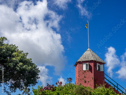 Gun Hill Signal Station, Barbados, one of six signal stations erected by the British in the early nineteenth century for both internal and external defense. 