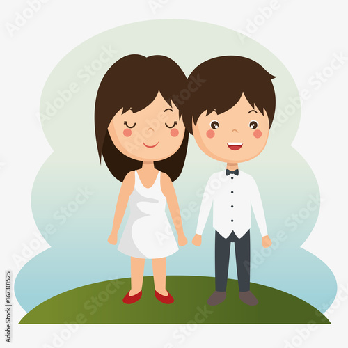 couple in love together forever icon