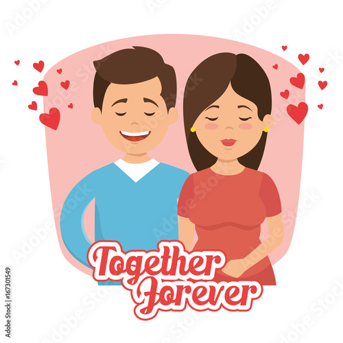 couple in love together forever icon