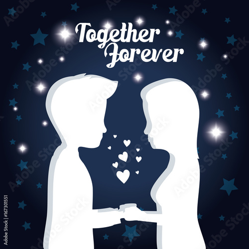 couple in love together forever icon