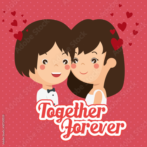 couple in love together forever icon