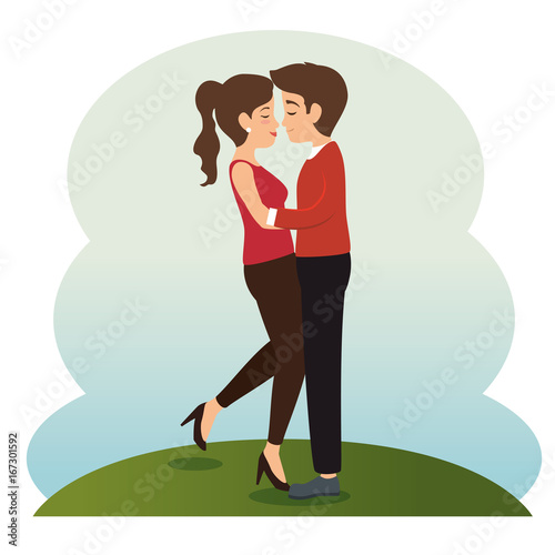 couple in love together forever icon