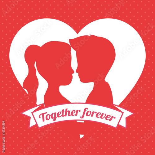 couple in love together forever icon
