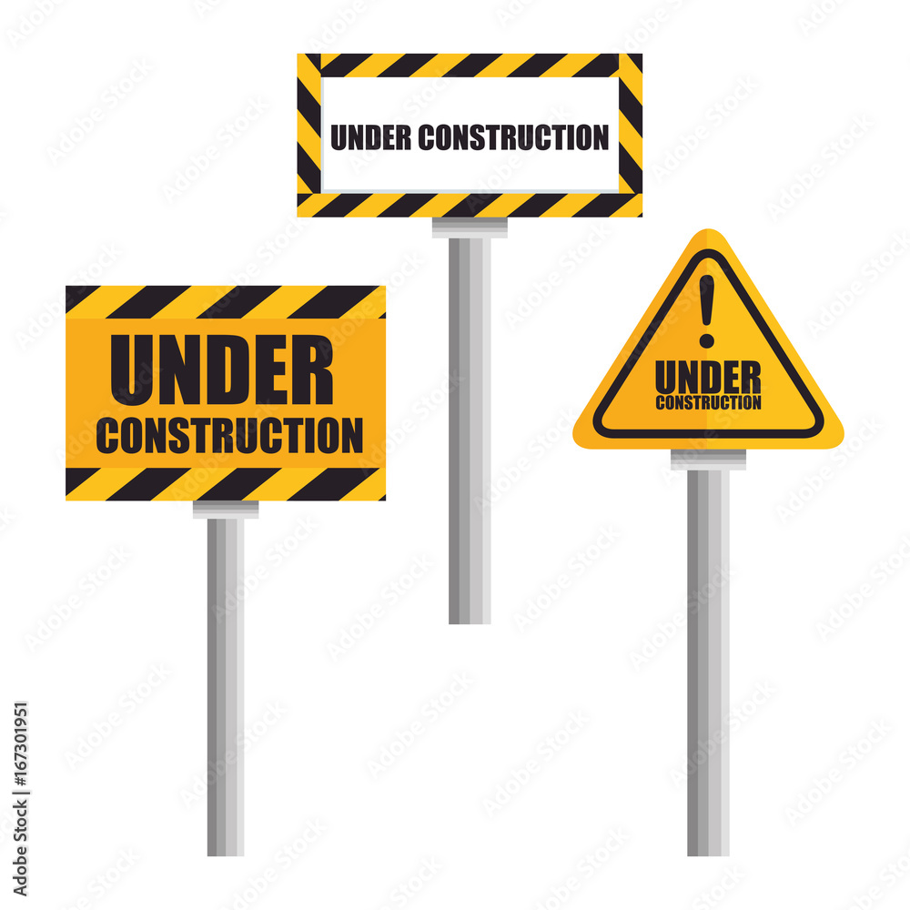 under construction icon set under construction icon set