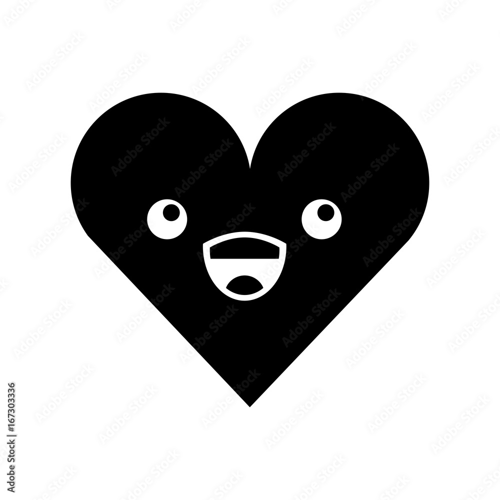heart love kawaii character vector illustration design heart love kawaii character vector illustration design