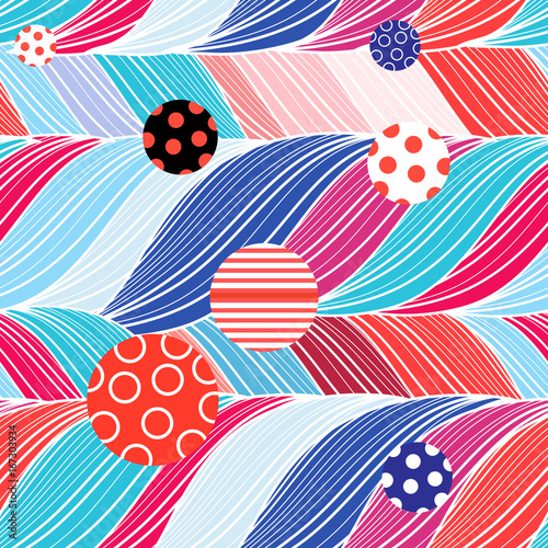 Seamless color brightly wavy pattern