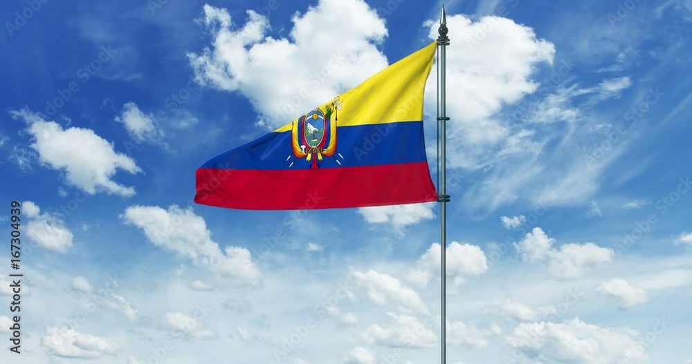 Ecuador flag animation, alpha channel Ecuador flag animation, alpha channel