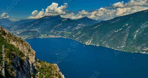 View Garda Lake from Bocca Larici, Riva del Garda,Trails to Bocca Larici, Riva del Garda, Lago di Garda region, Italy, Italian Dolomites-panoramic views © DannyIacob