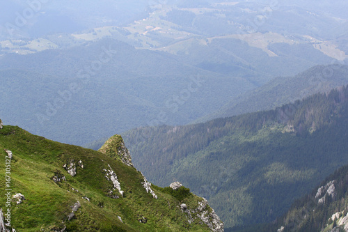 Landscape from Bucegi Mountains, part of Southern Carpathians in Romania 