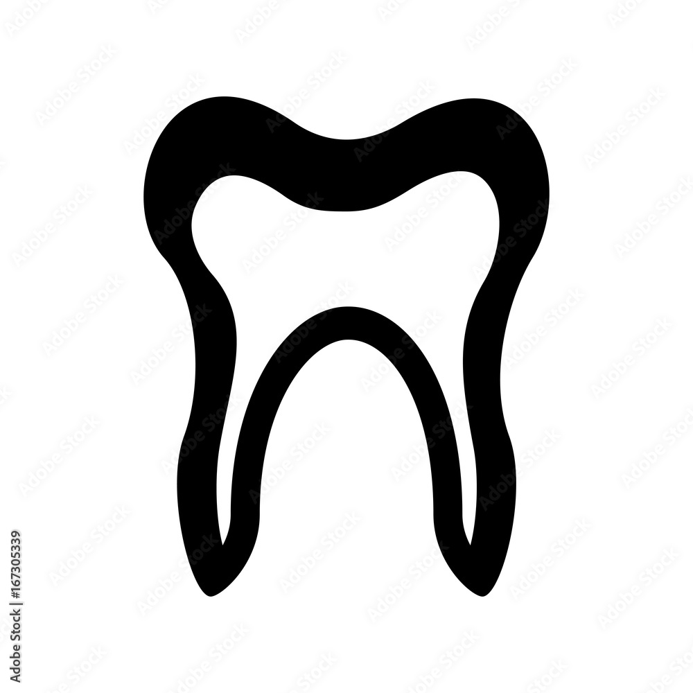 Human tooth isolated icon vector illustration design Human tooth isolated icon vector illustration design