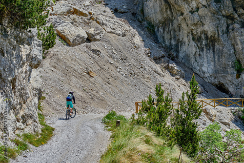 Beautiful landscape. View of Lake Garda from tremalzo pass ,Italy. Popular destinations for travel in Europe. Italian Dolomites-panoramic views from the Tremalzo mountains