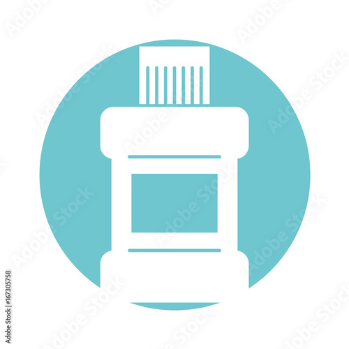 mouthwash bottle isolated icon vector illustration design