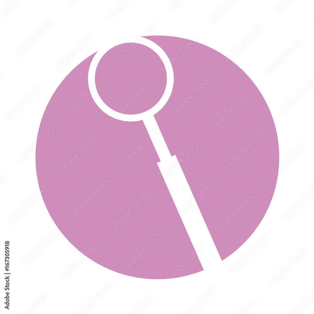 Dentistry mirror isolated icon vector illustration design Dentistry mirror isolated icon vector illustration design