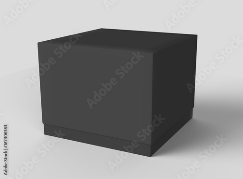 Black box cube mockup