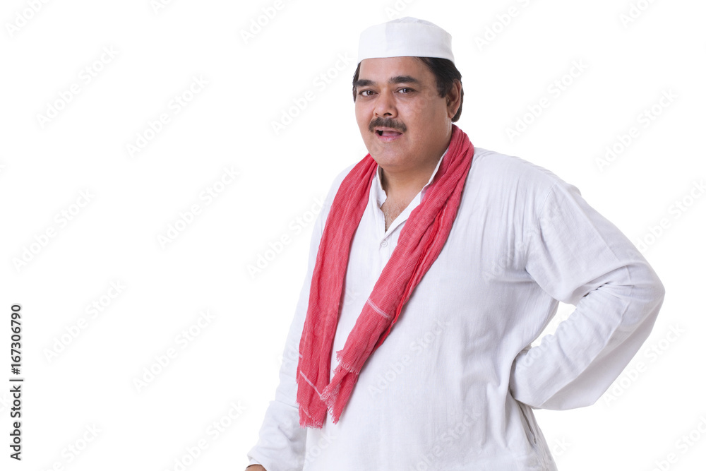 Portrait of man politician standing over white background Portrait of man politician standing over white background