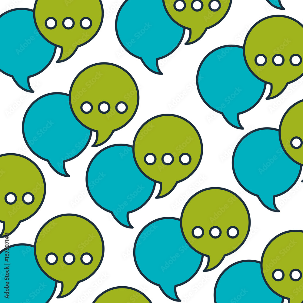 Fototapeta premium speech bubble message pattern background vector illustration design