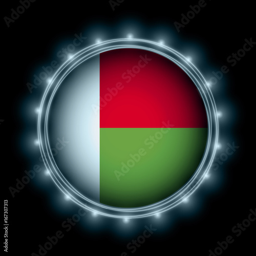 Free Download Madagascar flag in blue lightning - GFXLoad