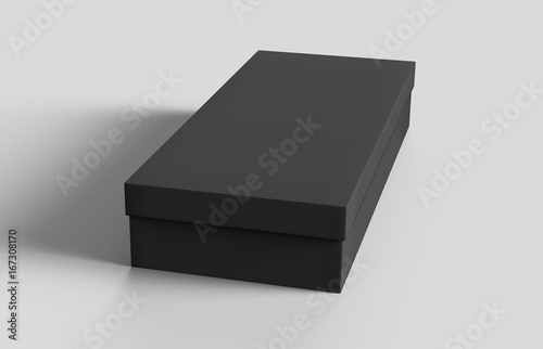 Flat black box mockup © JoyImage