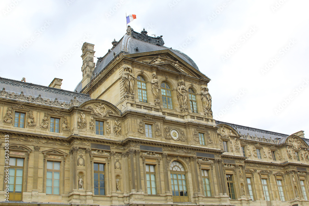 PARIS, FRANCE JULY 29, 2017: Louvre museum in Paris