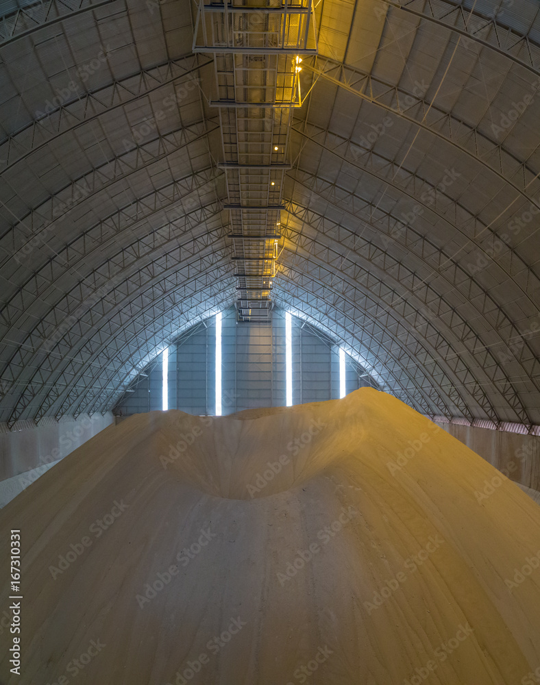 Obraz premium sugar storange factory plant room
