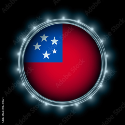 Free Download Samoa flag in blue lightning - GFXLoad