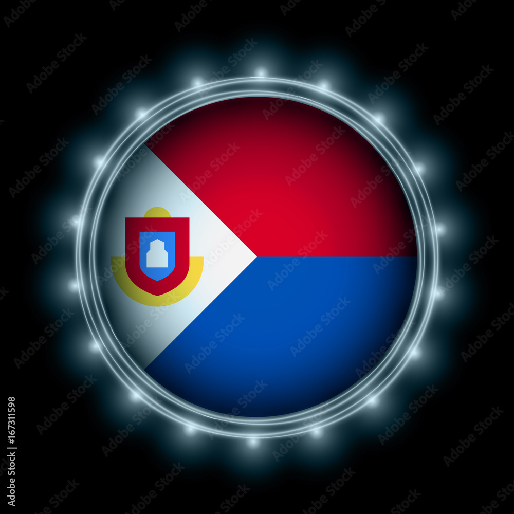 Fototapeta premium Sint-maarten flag in blue lightning