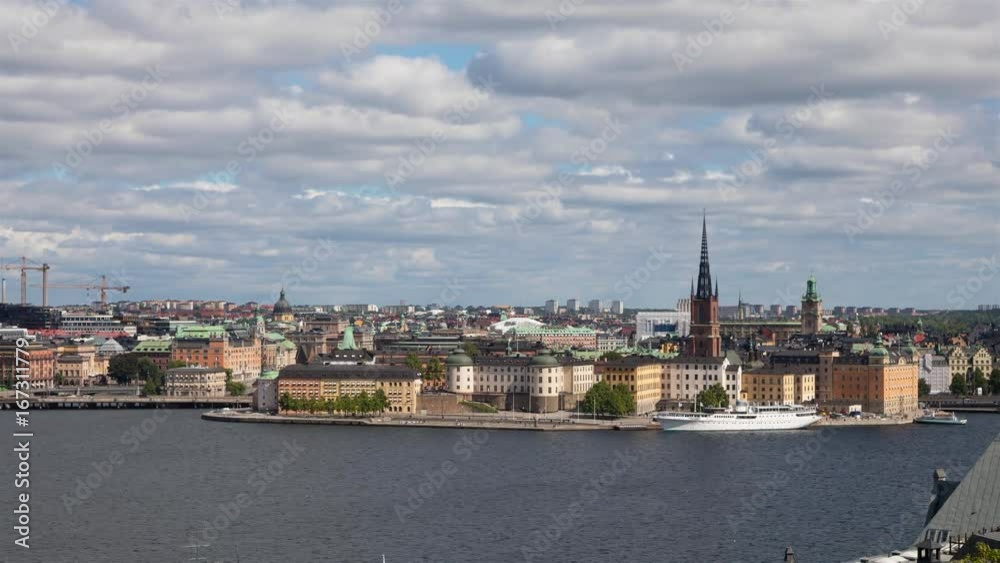 High angle zoom in view on Riddarholmen (Knights islet) island in Stockholm, Sweden
High angle zoom in view on Riddarholmen (Knights islet) island in Stockholm, Sweden