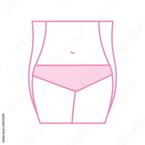 female torso anatomy silhouette vector illustration design