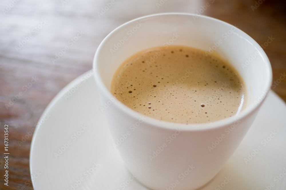 hot coffee cup on table at morning. relax time hot coffee cup on table at morning. relax time