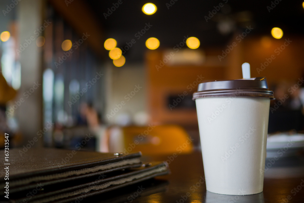 hot coffee cup on table at morning. relax time hot coffee cup on table at morning. relax time