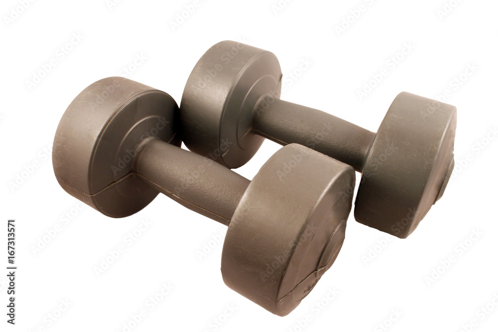 Dumbbells isolated on white background Dumbbells isolated on white background