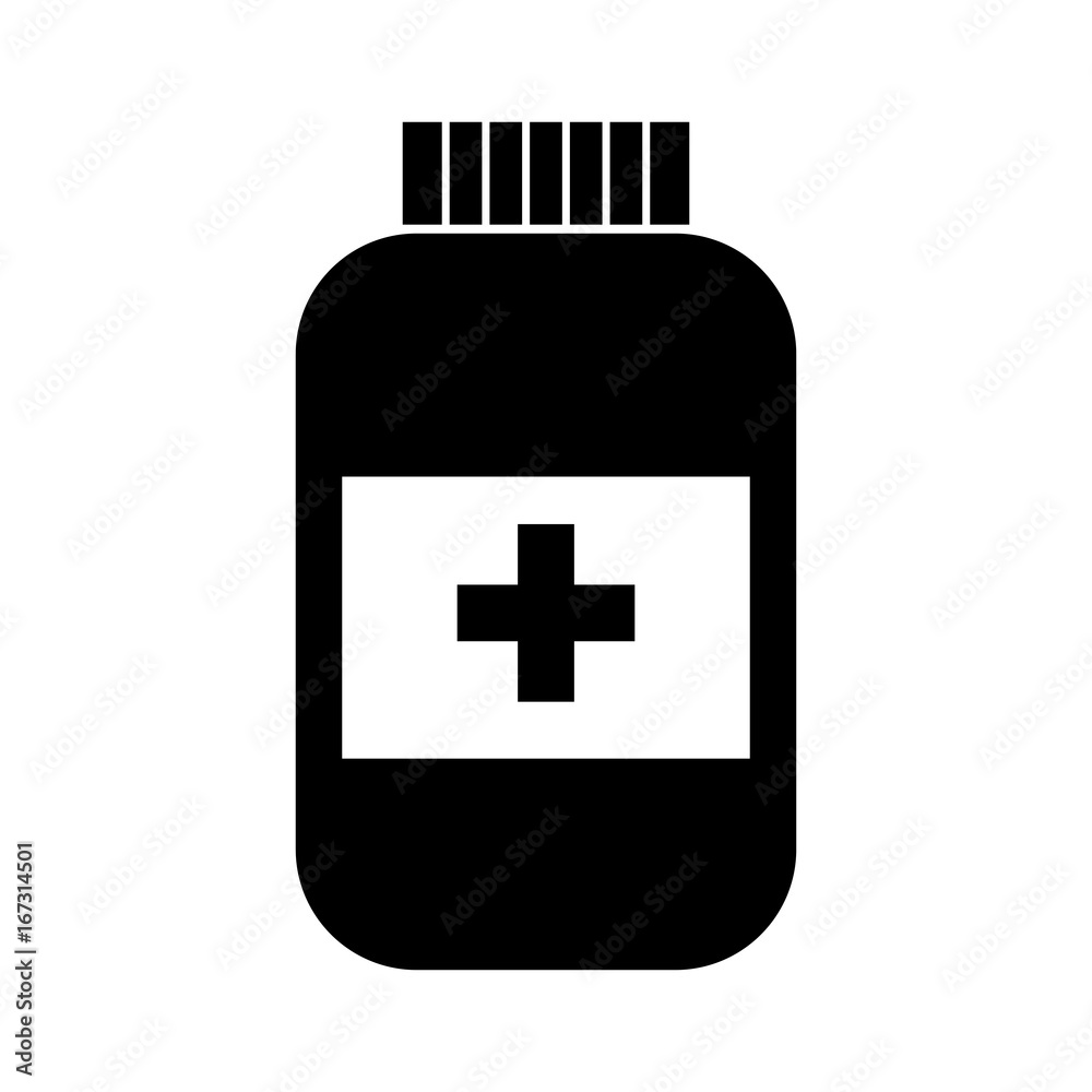 bottle drug isolated icon vector illustration design