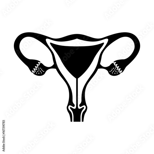 Female reproductive organ icon vector illustration design