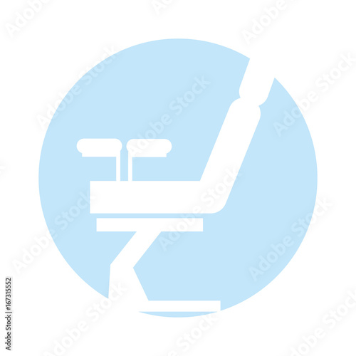 Gynecological chair isolated icon vector illustration design