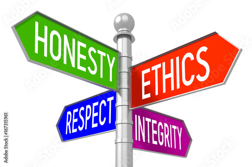 Photography Business ethics - colorful signpost