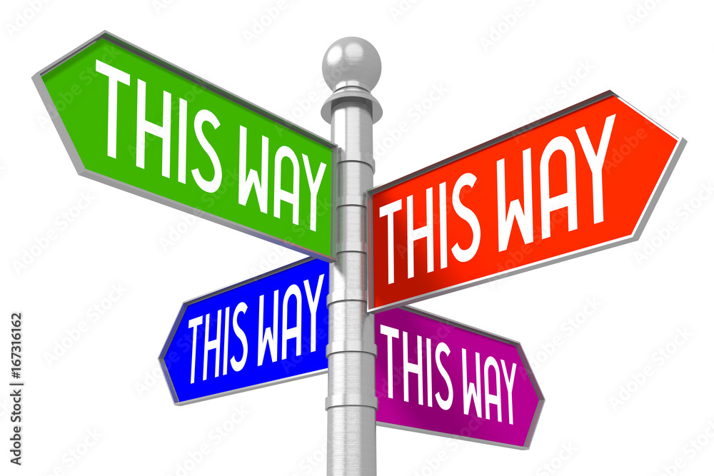 This way - colorful signpost