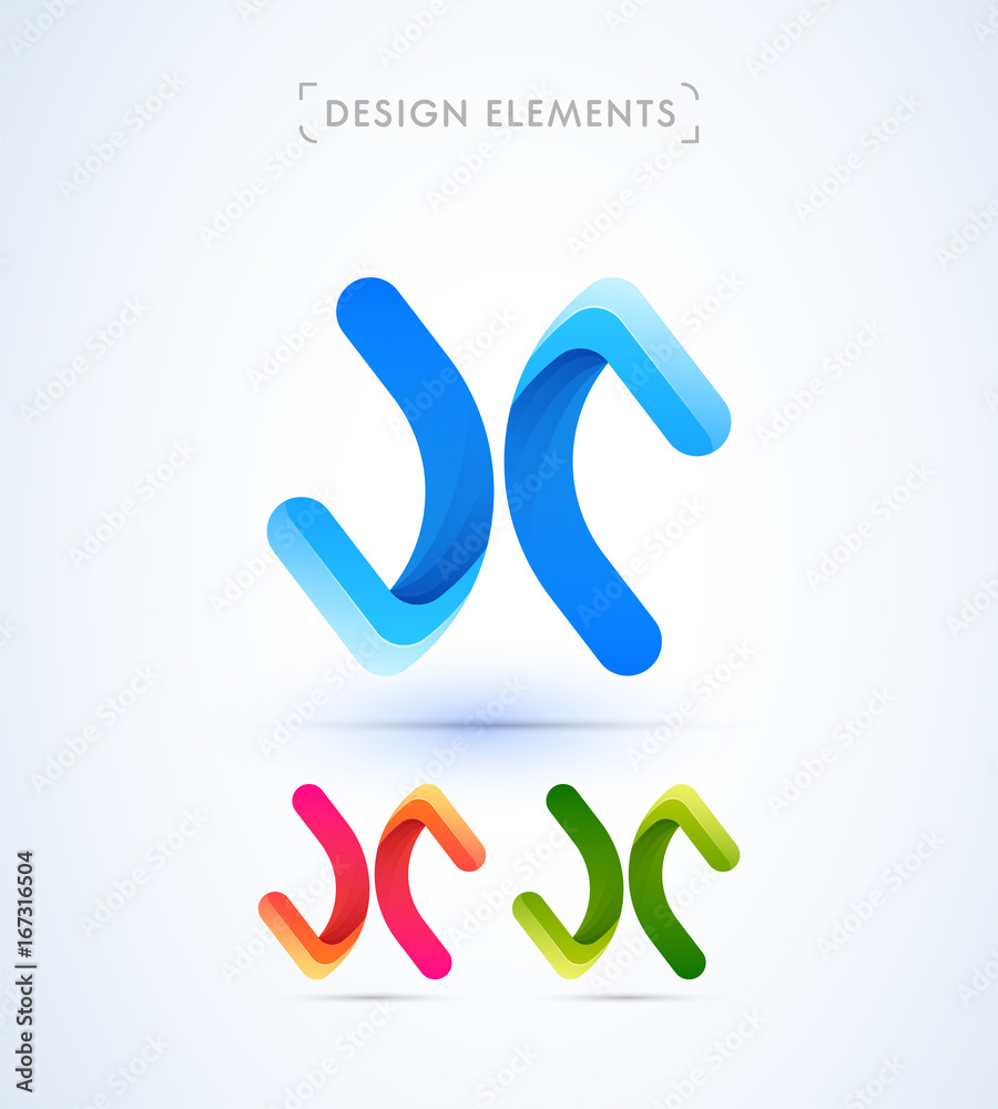 Abstract letter X logo template. Material design style Abstract letter X logo template. Material design style