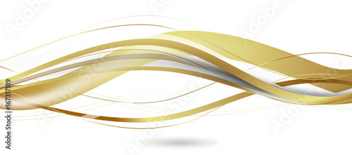 Welle Wellen Hintergrund Band Banner Gold Hintergrund Fest Festlich
