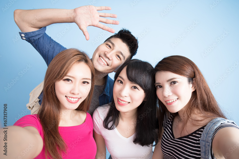 student selfie happily student selfie happily