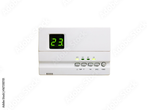 digital air wall controller isolated on white background