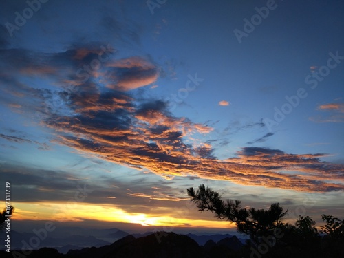 The sunrise of Mount Huangshan