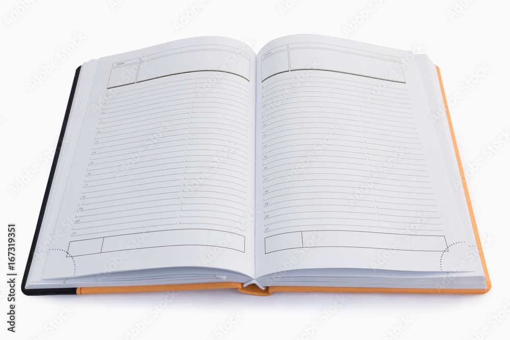 Business organizer with clipping path, planner, blank pages Business organizer with clipping path, planner, blank pages